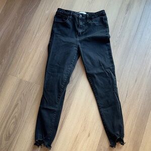 A&F Curve Love- The Super Skinny Ankle High Rise Black Jeans